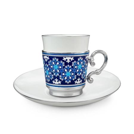 СЕРЕБРЯНЫЙ КОФЕЙНЫЙ НАБОР 33518 – РУССКИЕ САМОЦВЕТЫ