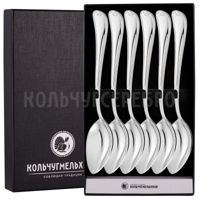 СТОЛОВЫЙ НАБОР ИЗ МЕЛЬХИОРА "ГРАЦИЯ" №8 (6 ЛОЖЕК) – МСТЕРСКИЙ ЮВЕЛИР