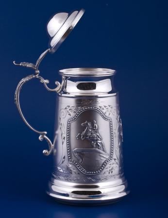 СЕРЕБРЯНАЯ КРУЖКА ДЛЯ ПИВА "№5" (600 МЛ.) – МСТЁРСКИЙ ЮВЕЛИР