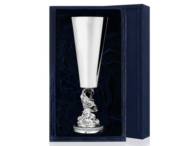 СЕРЕБРЯНАЯ РЮМКА "ЗОЛОТАЯ РЫБКА" (1 ШТУКА) – АРГЕНТА