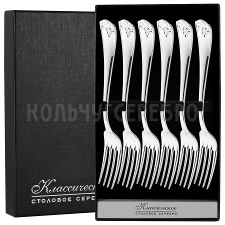 СЕРЕБРЯНЫЙ ДЕСЕРТНЫЙ НАБОР "ANTIQUE" (6 ДЕСЕРТНЫХ ВИЛОК) – SOKOLOV