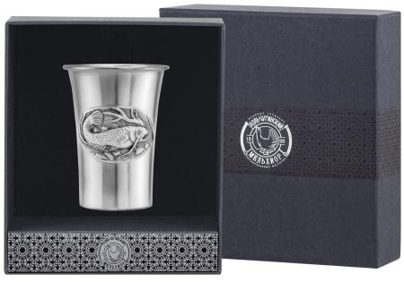 СТОПКА "СОМ" ПОСЕРЕБРЕННАЯ С ЧЕРНЕНИЕМ (1 ШТУКА) – КОЛЬЧУГИНСКИЙ МЕЛЬХИОР