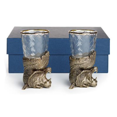 ЧАРКИ "ТИГР-АГРЕССИВНЫЙ" ЛАТУННЫЙ (СТОПКИ ПЕРЕВЁРТЫШИ) 2 ШТ