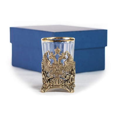 СТОПКА "ГЕРБ" ЛАТУННАЯ