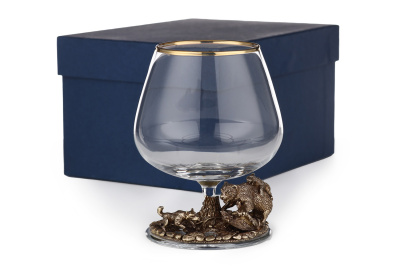 БОКАЛ ДЛЯ КОНЬЯКА "ОХОТА МЕДВЕДЬ" CLASSIC 