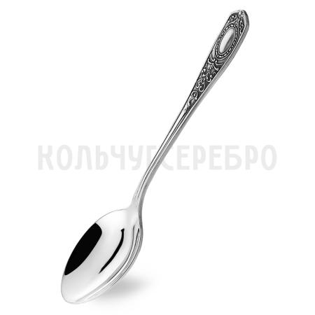 СТОЛОВАЯ ЛОЖКА ИЗ МЕЛЬХИОРА "№1" С ЧЕРНЕНИЕМ - КОЛЬЧУГИНСКИЙ МЕЛЬХИОР