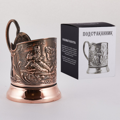 ПОДСТАКАННИК "ОХОТНИКИ" МЕДНЫЙ – КОЛЬЧУГИНСКИЙ МЕЛЬХИОР