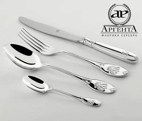 Серебряные столовые приборы купить в Москве "Единство"