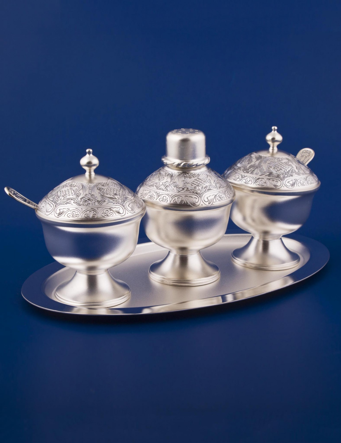 СЕРЕБРЯНЫЙ НАБОР ДЛЯ СПЕЦИЙ "РИВЬЕРА" – МСТЁРСКИЙ ЮВЕЛИР