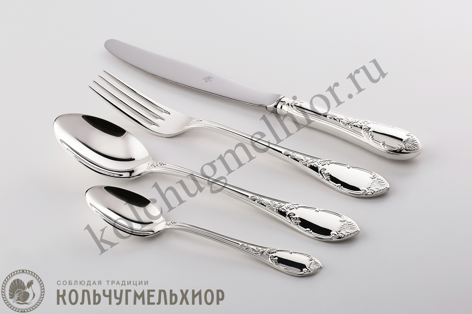 СЕРЕБРЯНЫЙ СТОЛОВЫЙ НАБОР "ПРЕСТИЖ" (51 ПРЕДМЕТ) №2 – АРГЕНТА