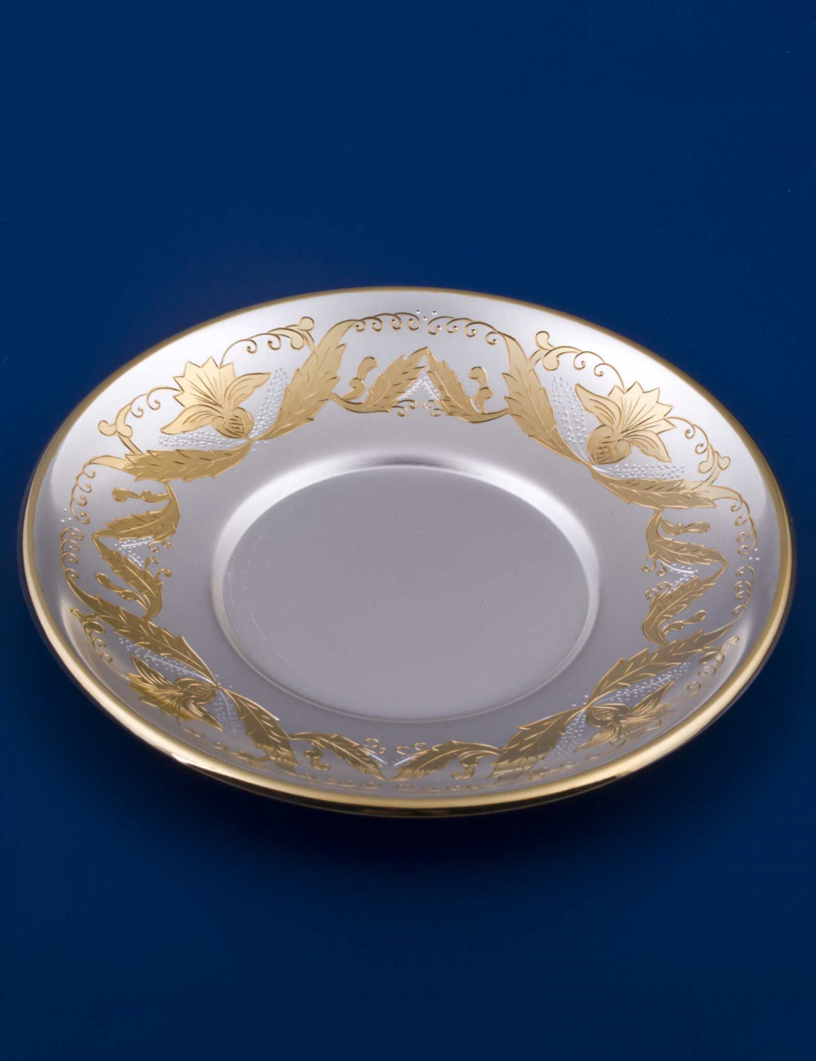 СЕРЕБРЯНАЯ ЧАЙНАЯ ЧАШКА "ВЕРСАЛЬ" №1 С ПОЗОЛОТОЙ – МСТЁРСКИЙ ЮВЕЛИР