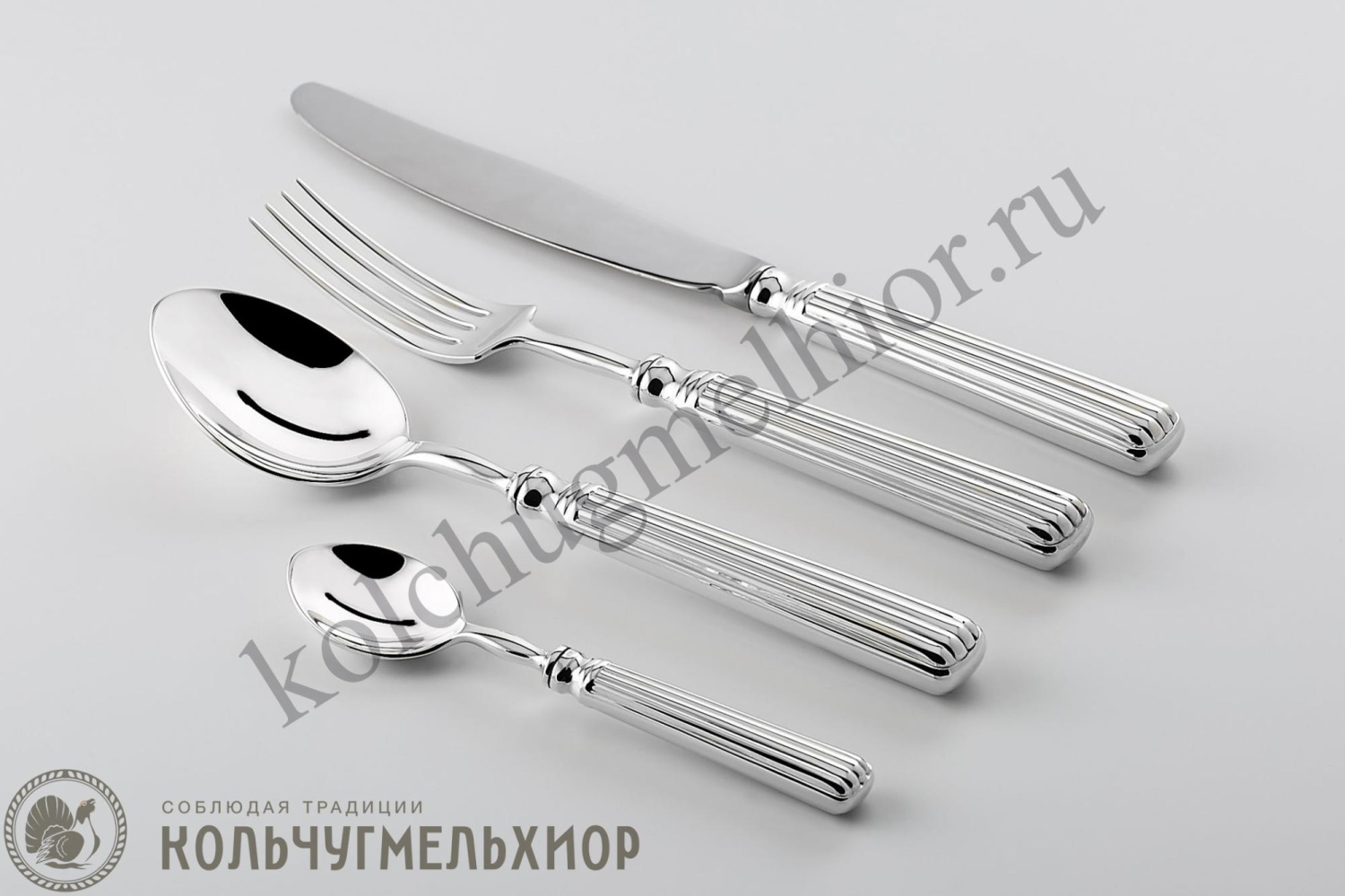 СЕРЕБРЯНЫЙ СТОЛОВЫЙ НАБОР "АРИСТОКРАТ" (48 ПРЕДМЕТОВ) - МСТЕРСКИЙ ЮВЕЛИР