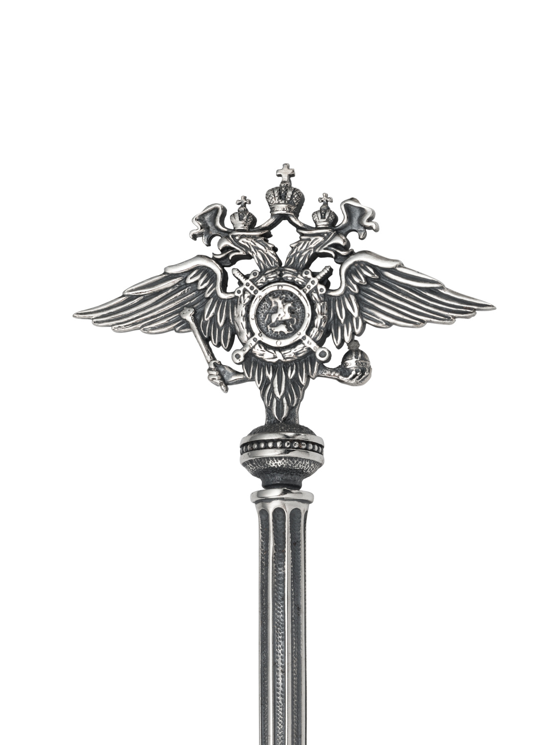 СЕРЕБРЯНАЯ ЧАЙНАЯ ЛОЖКА "ПОЛИЦИЯ" С ЧЕРНЕНИЕМ – АЛЬТМАСТЕР