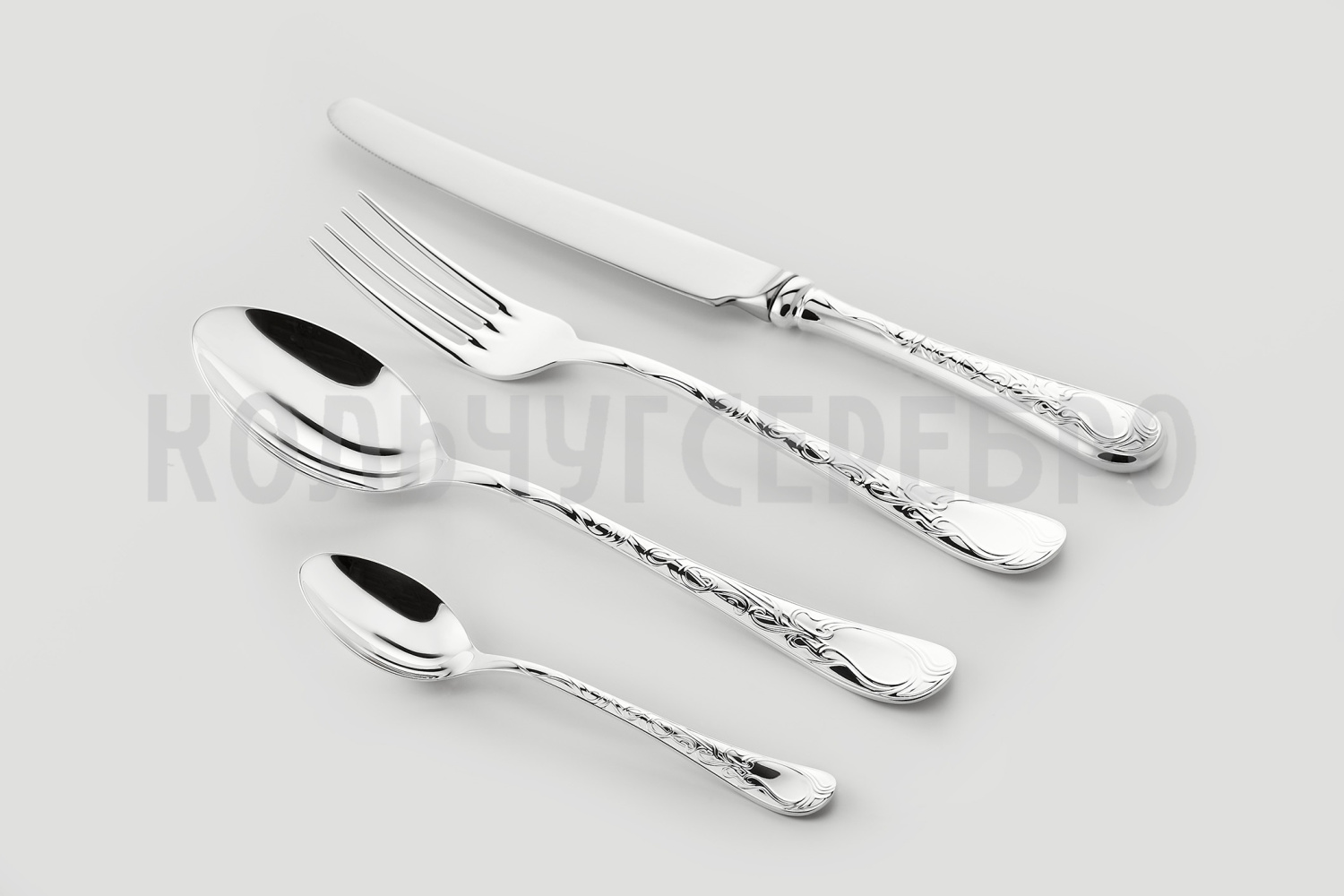 СЕРЕБРЯНЫЙ СТОЛОВЫЙ НАБОР "RENAISSANCE" (24 ПРЕДМЕТА) – SOKOLOV