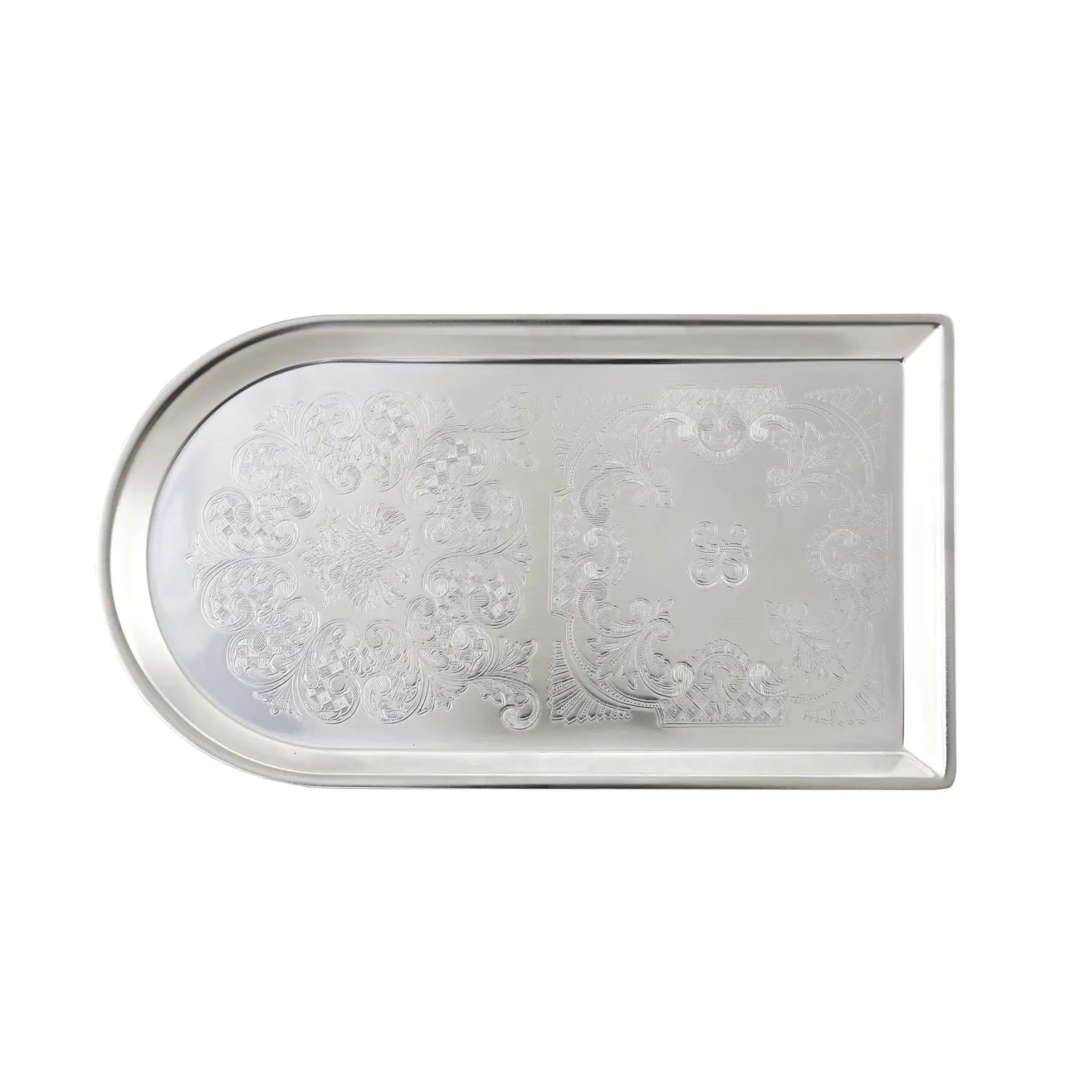 ПОДНОС ДЛЯ ЧАЯ С РИСУНКОМ – КОЛЬЧУГИНСКИЙ МЕЛЬХИОР