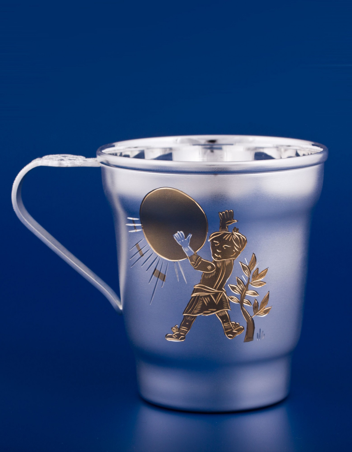 ДЕТСКАЯ СЕРЕБРЯНАЯ КРУЖКА "СОЛНЫШКО" – МСТЁРСКИЙ ЮВЕЛИР