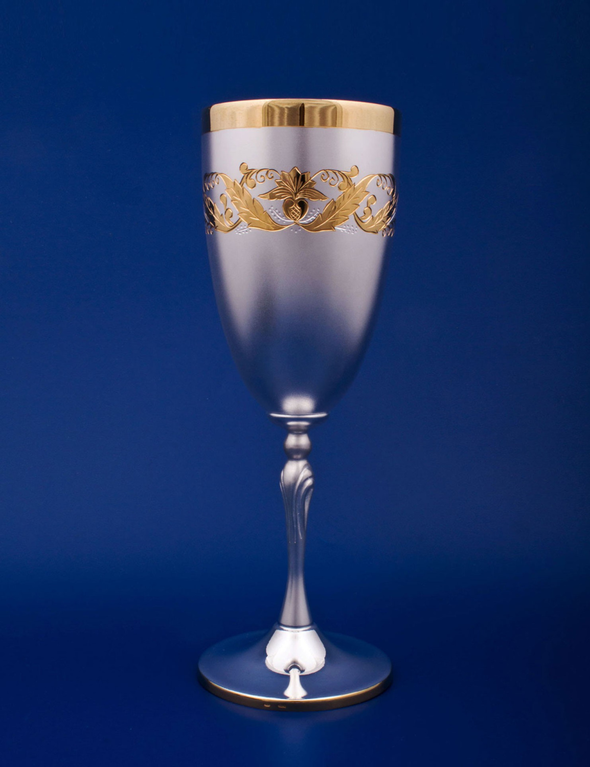 СЕРЕБРЯНЫЙ ФУЖЕР ДЛЯ ШАМПАНСКОГО "№50" С ПОЗОЛОТОЙ – МСТЁРСКИЙ ЮВЕЛИР