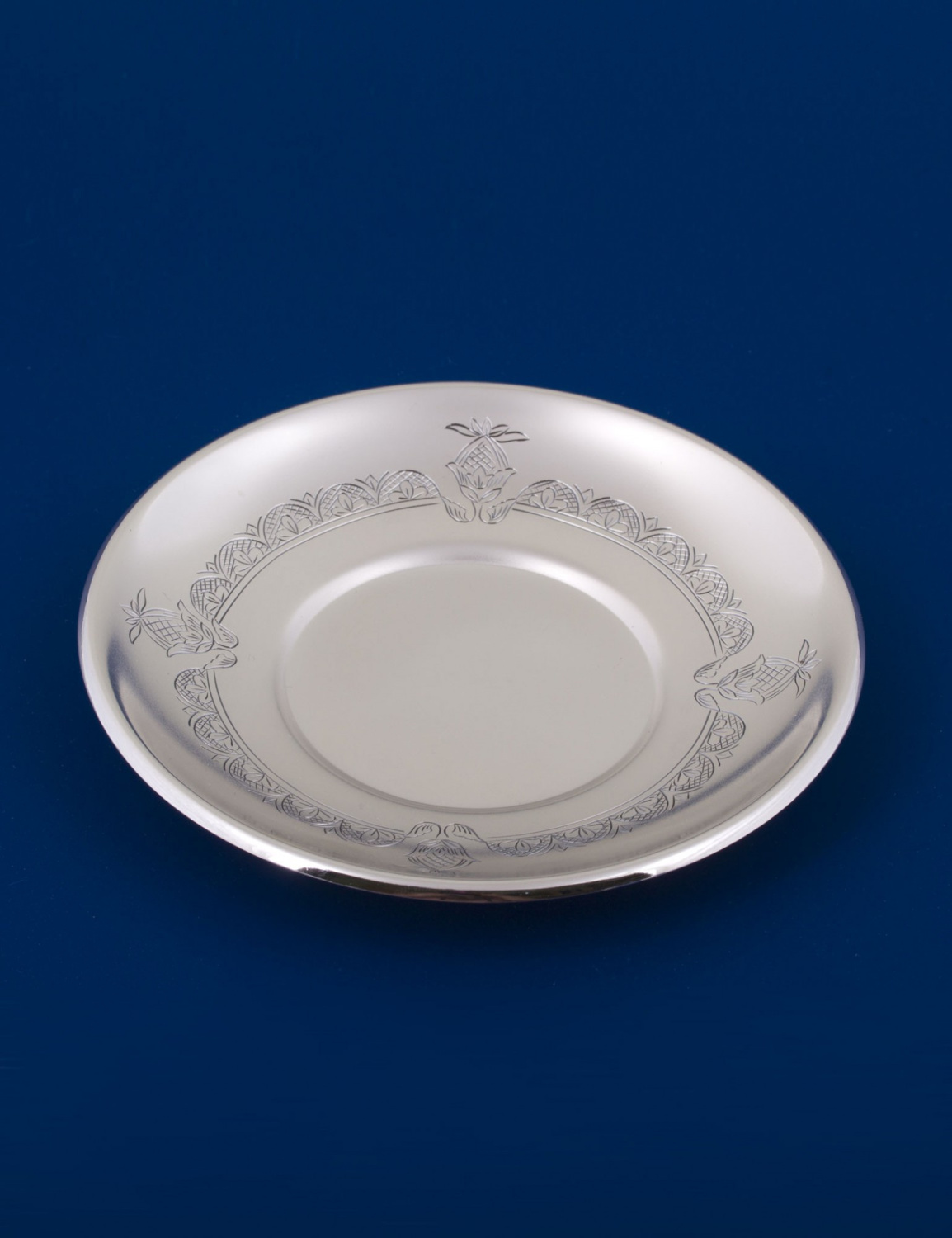 СЕРЕБРЯНАЯ ЧАЙНАЯ ЧАШКА "№17" С БЛЮДЦЕМ – МСТЁРСКИЙ ЮВЕЛИР