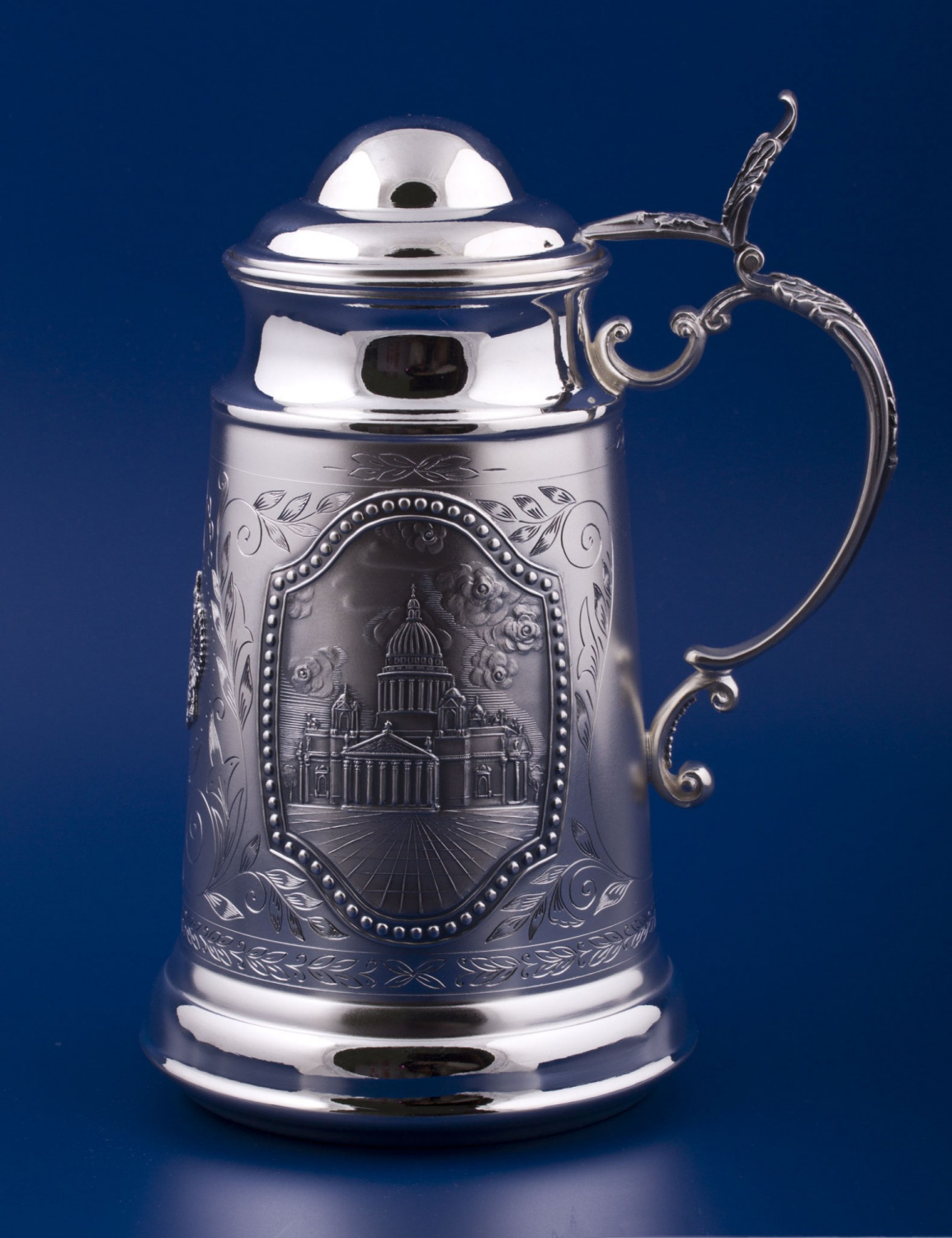 СЕРЕБРЯНАЯ КРУЖКА ДЛЯ ПИВА "№5" (600 МЛ.) – МСТЁРСКИЙ ЮВЕЛИР