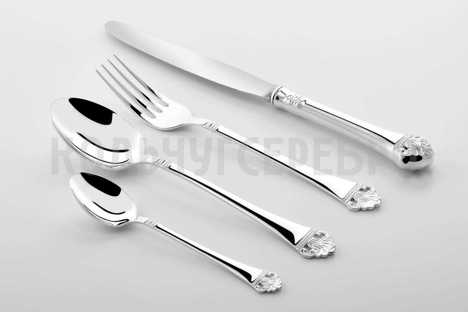 СТОЛОВЫЙ НАБОР ИЗ СЕРЕБРА "АФИНА" (48 ПРЕДМЕТОВ) – АРГЕНТА