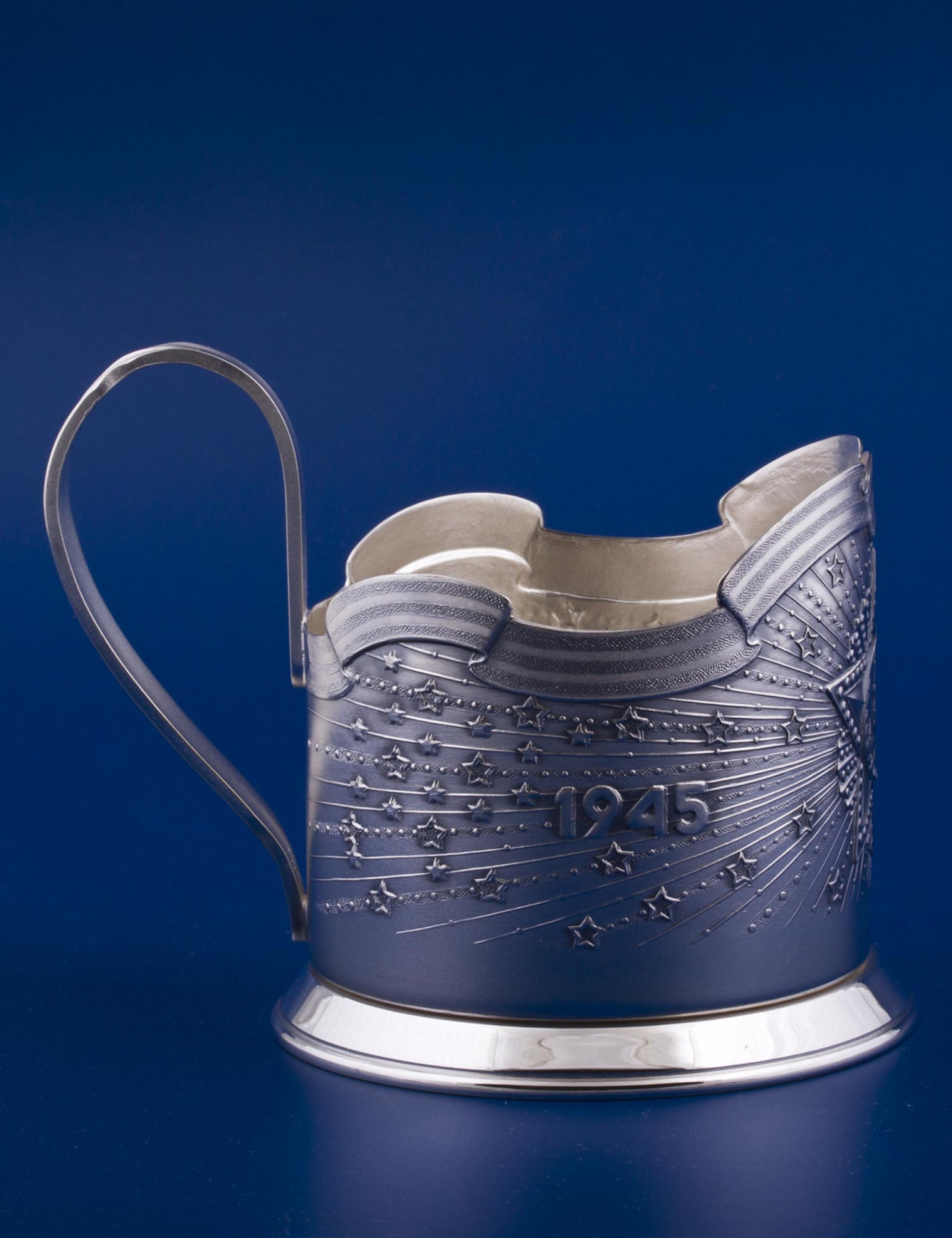 СЕРЕБРЯНЫЙ ПОДСТАКАННИК "ПОБЕДА" – МСТЁРСКИЙ ЮВЕЛИР