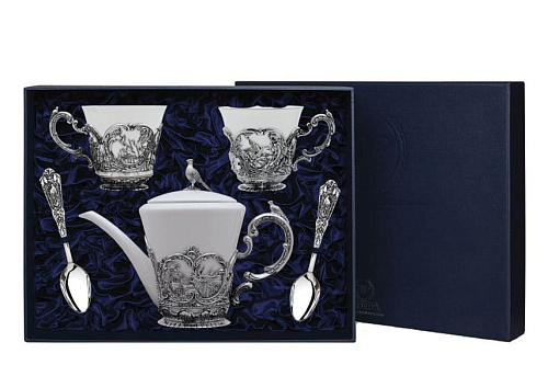 Серебряные чайные наборы купить в Москве Чайные наборы