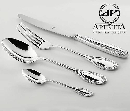 Серебряные столовые приборы купить в Москве "Император"