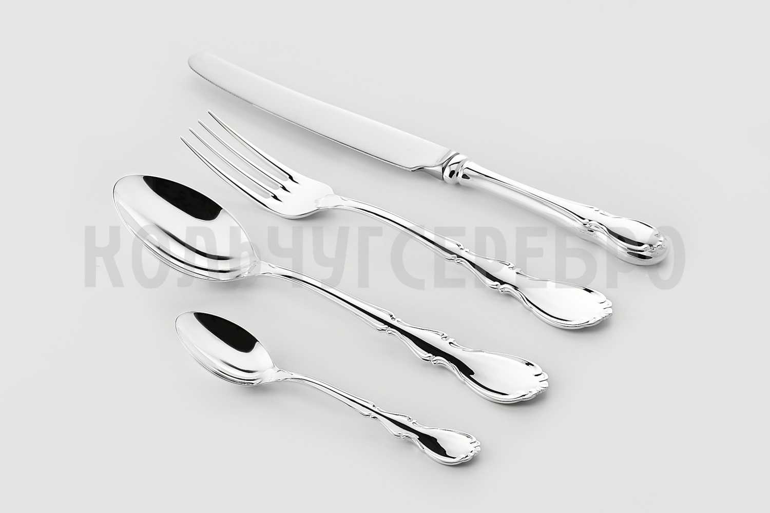 СЕРЕБРЯНЫЙ СТОЛОВЫЙ НАБОР "VICTORIAN" (24 ПРЕДМЕТА) – SOKOLOV