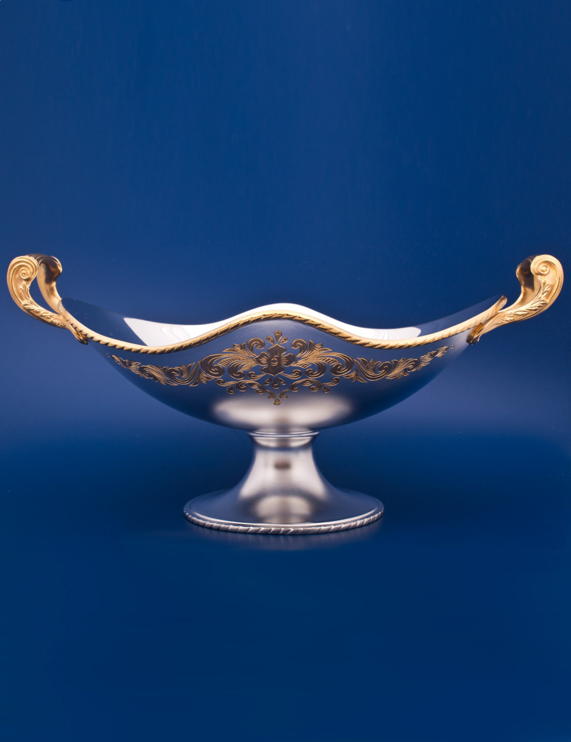 СЕРЕБРЯНАЯ ВАЗА "№8" С ПОЗОЛОТОЙ – МСТЁРСКИЙ ЮВЕЛИР