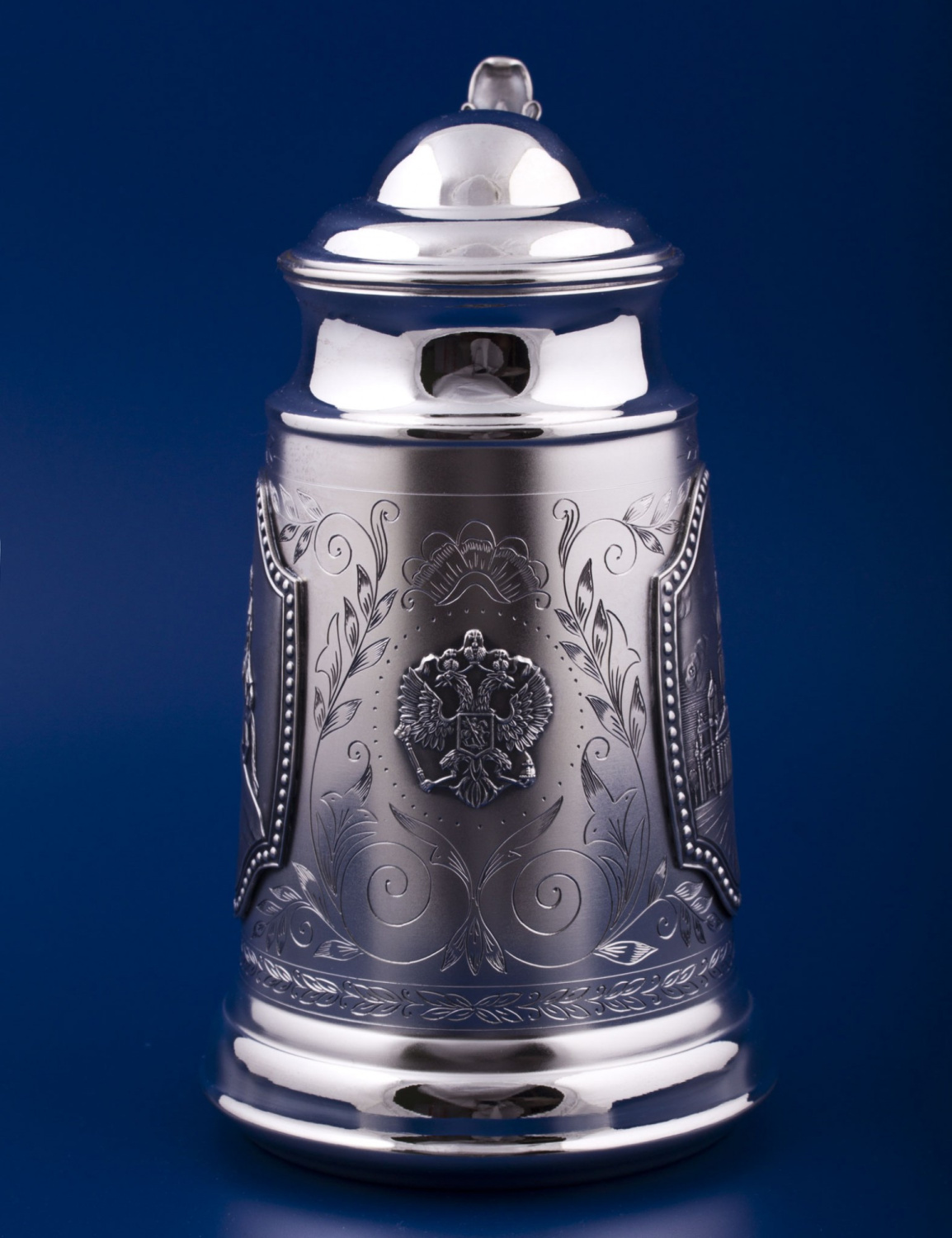 СЕРЕБРЯНАЯ КРУЖКА ДЛЯ ПИВА "№5" (600 МЛ.) – МСТЁРСКИЙ ЮВЕЛИР