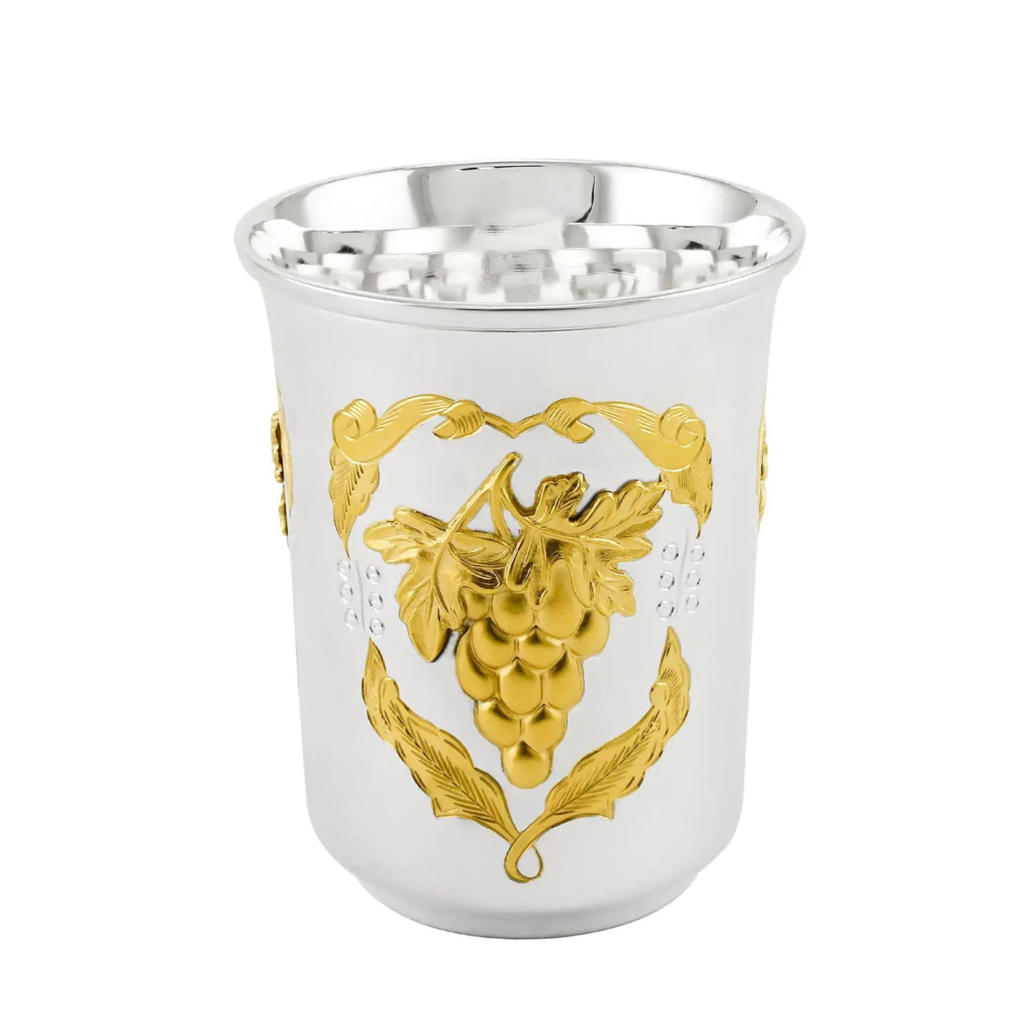 СЕРЕБРЯНЫЙ СТАКАН №5/С "БАХУС" С ПОЗОЛОТОЙ 165 МЛ. – МСТЁРСКИЙ ЮВЕЛИР