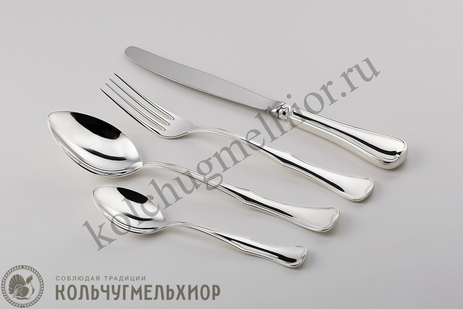 СЕРЕБРЯНЫЙ СТОЛОВЫЙ НАБОР "ОКЕАН" №14 (48 ПРЕДМЕТОВ) - МСТЕРСКИЙ ЮВЕЛИР