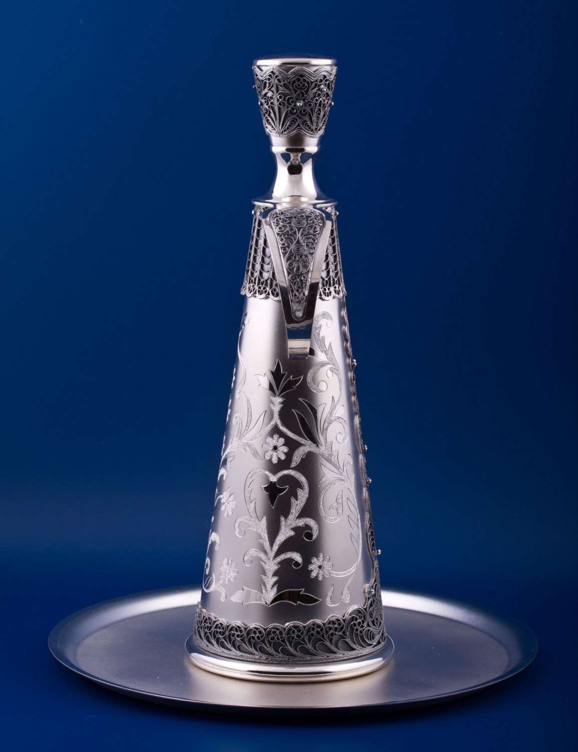 СЕРЕБРЯНЫЙ НАБОР ДЛЯ ВИНА "СУДАРУШКА" – МСТЁРСКИЙ ЮВЕЛИР