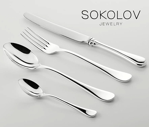 Серебряные столовые приборы купить в Москве "Modern"