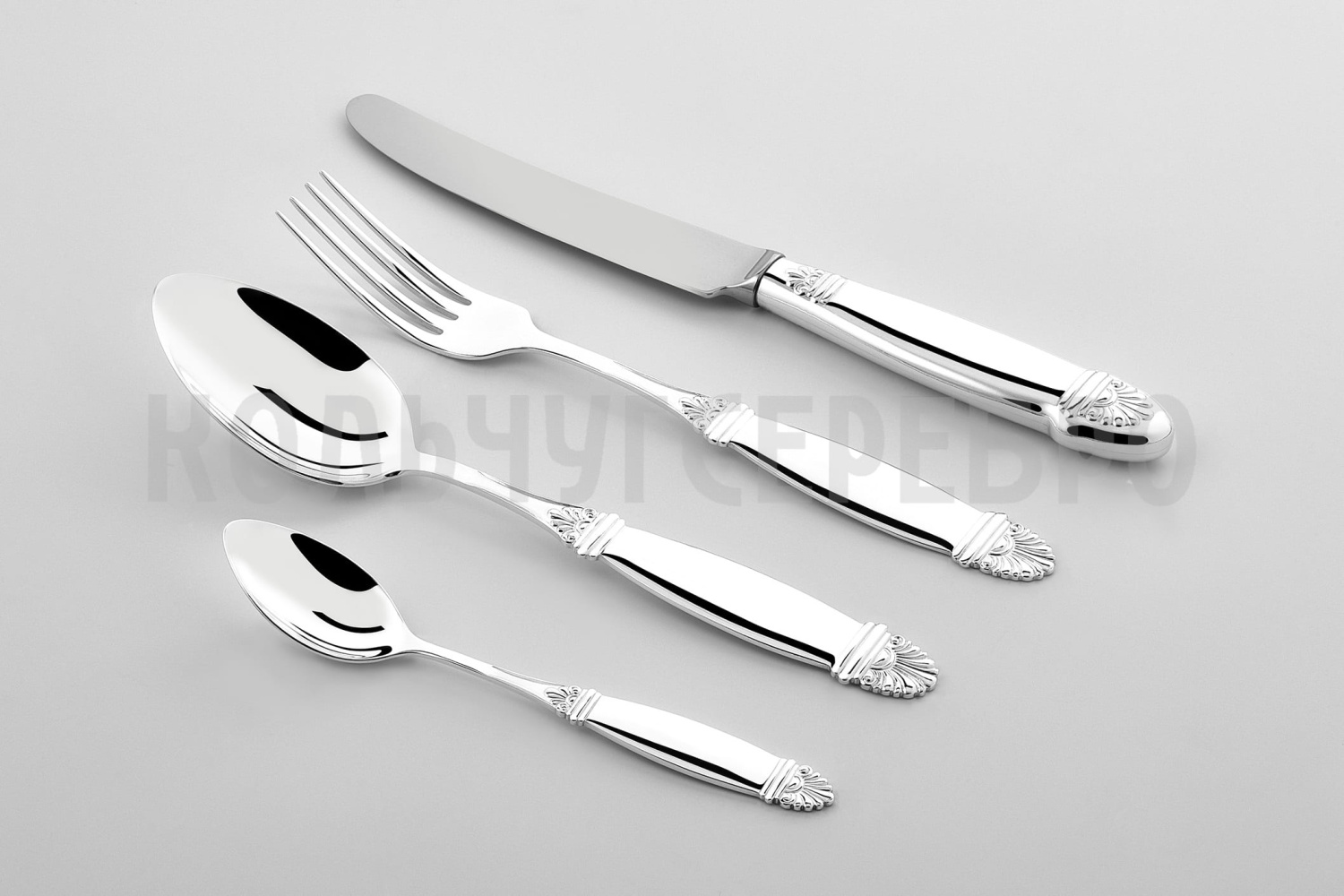 СЕРЕБРЯНЫЙ СТОЛОВЫЙ НАБОР "ВИВАЛЬДИ" (48 ПРЕДМЕТОВ) - СЕВЕРНАЯ ЧЕРНЬ